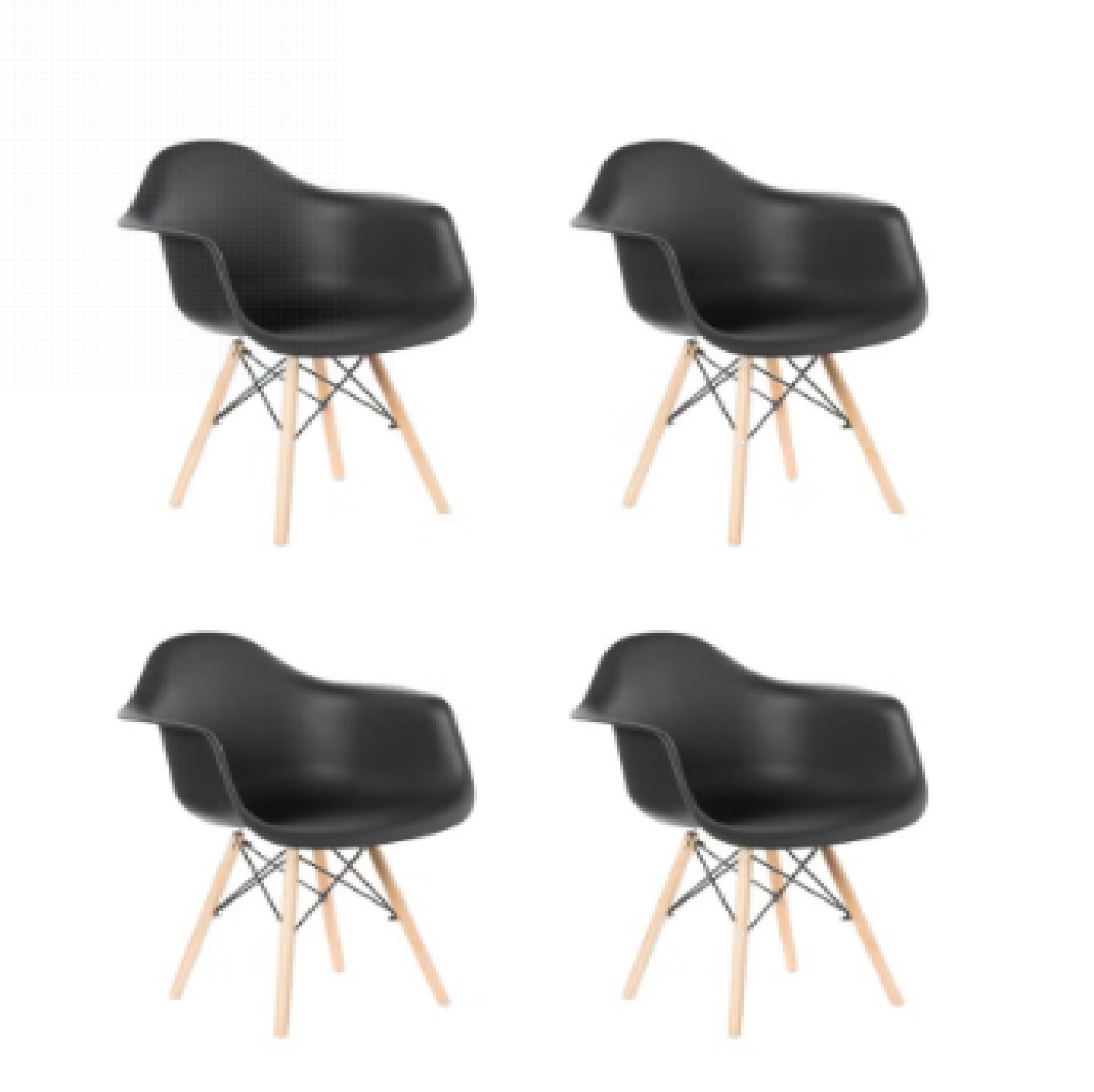 Dinning Chair With Metal Frame -Black