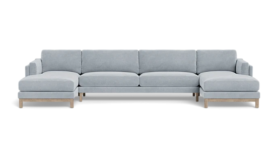Gaby 4-Seater U-Chaise Sectional Sofa Symmetrical Element