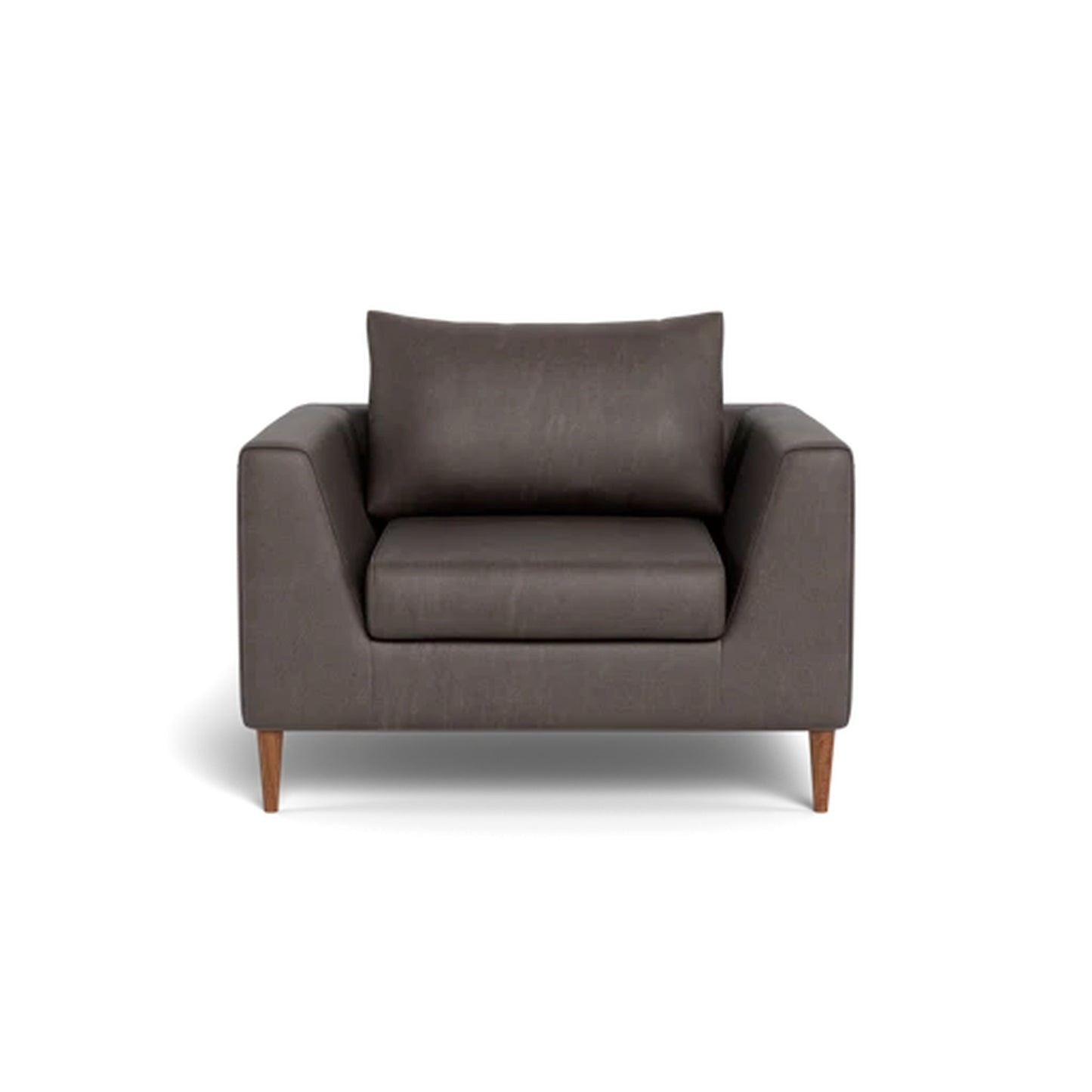 Asher Leather Accent Chair Slim Depth