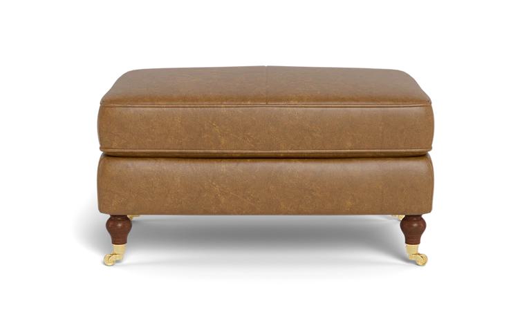 Alexander Leather Square Ottoman Pavilion