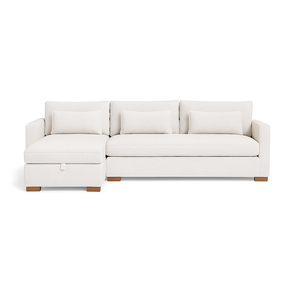Charly 3-Seat Left Chaise Sectional with Storage Standard Depth