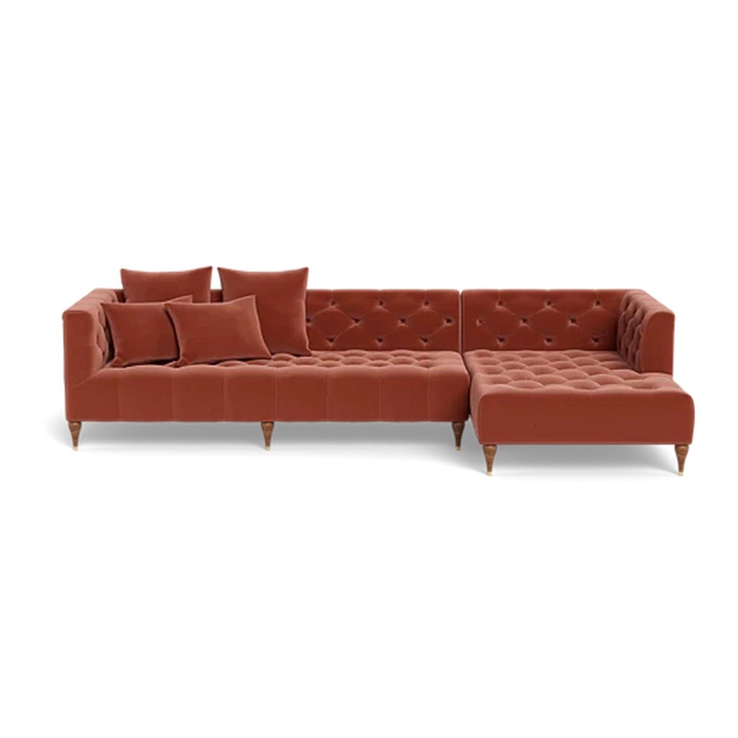 Ms. Chesterfield 3-Seat Right Chaise Sectional Standard Depth Standard Chaise