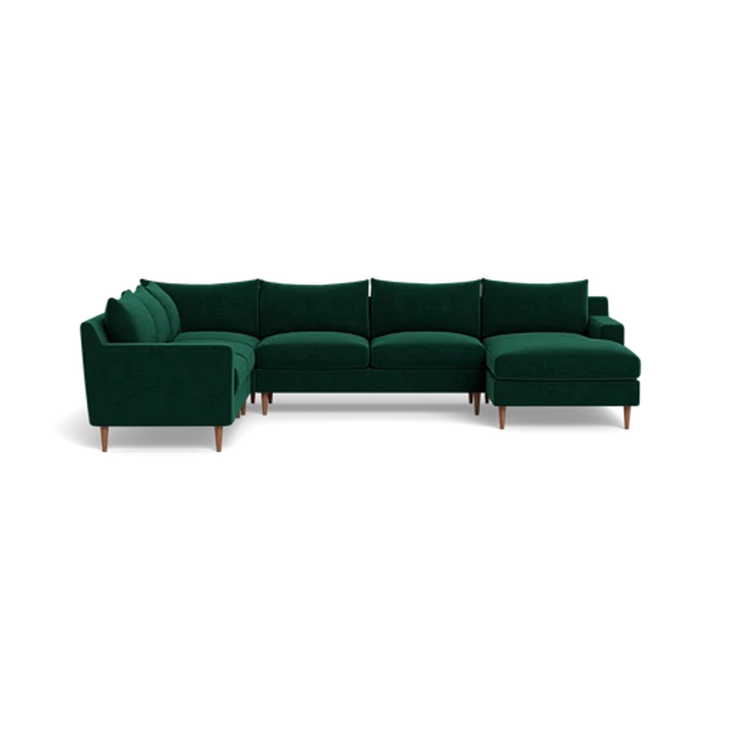 Sloan 5-Seat Corner Sectional Sofa with Right Chaise Deep Seat — Extended Chaise