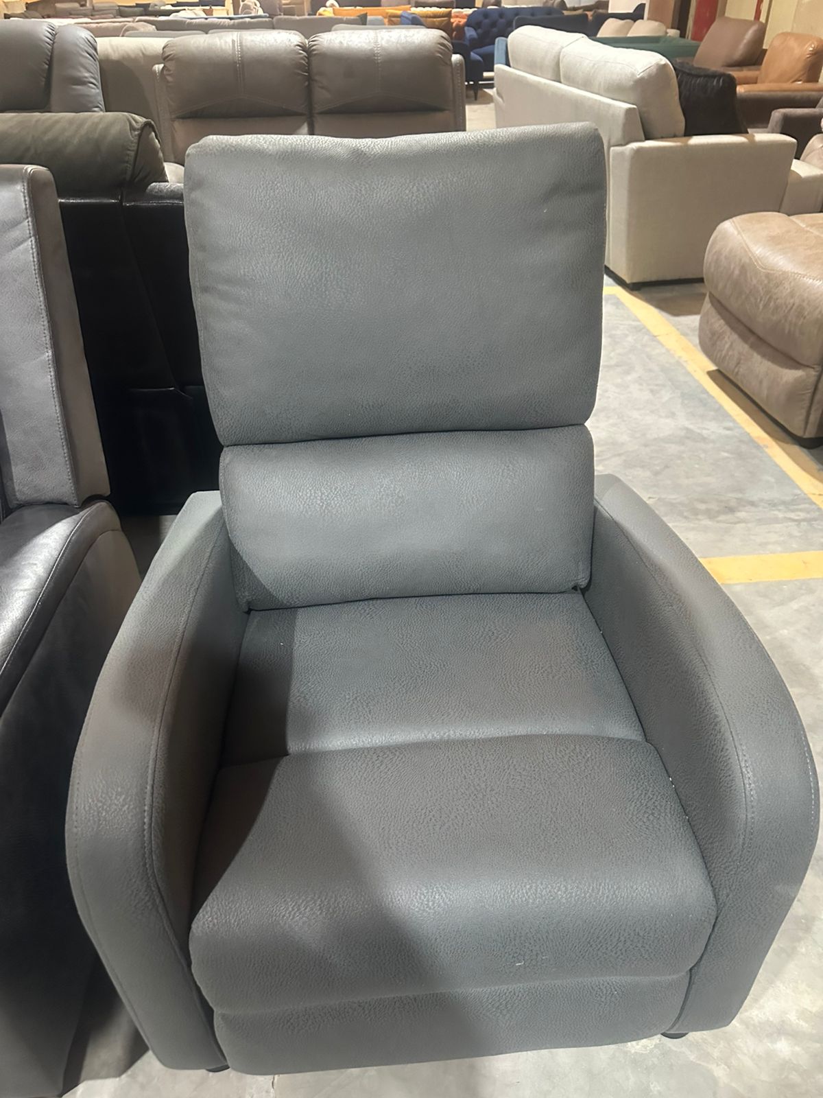 PUSH BACK 1 SEATER RECLINER GREY MGF12521N