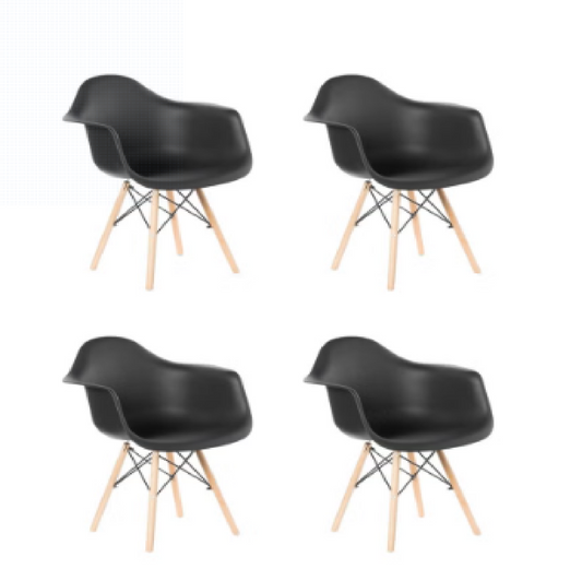 Dinning Chair With Metal Frame -Black