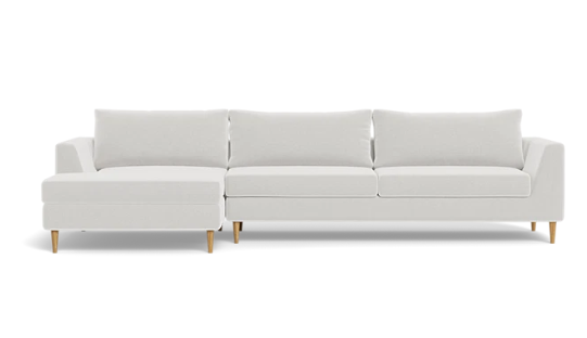 Asher 3-Seat Left Chaise Sectional Deep Seat