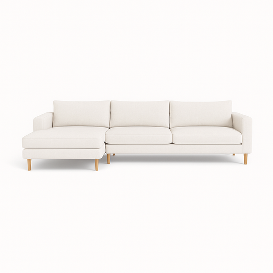 Asher 3-Seater Left Chaise Sofa  Deep Seat  Extended Chaise