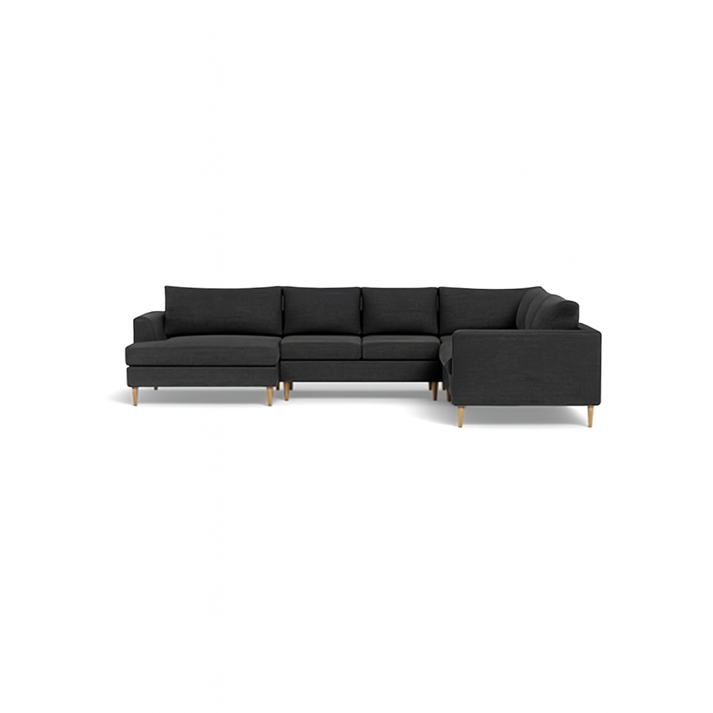 Asher 5-Seat Corner Sectional with Left Chaise  Standard Depth  Standard Chaise