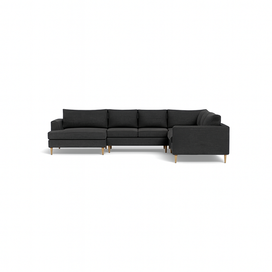 Asher 5-Seat Corner Sectional with Left Chaise  Standard Depth  Standard Chaise