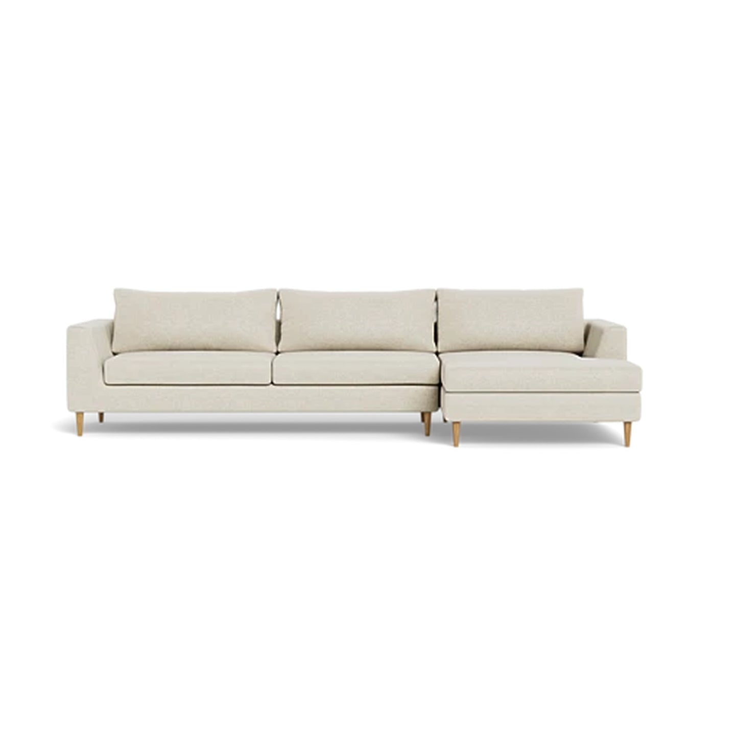 Asher 3-Seater Right Chaise Sofa  Standard Depth  Standard Chaise