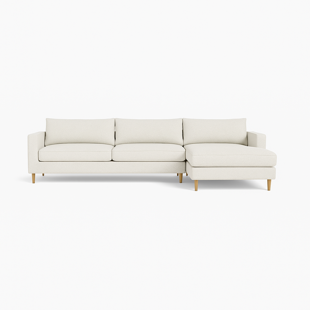 Asher 3-Seater Right Chaise Sofa  Deep Seat  Extended Chaise