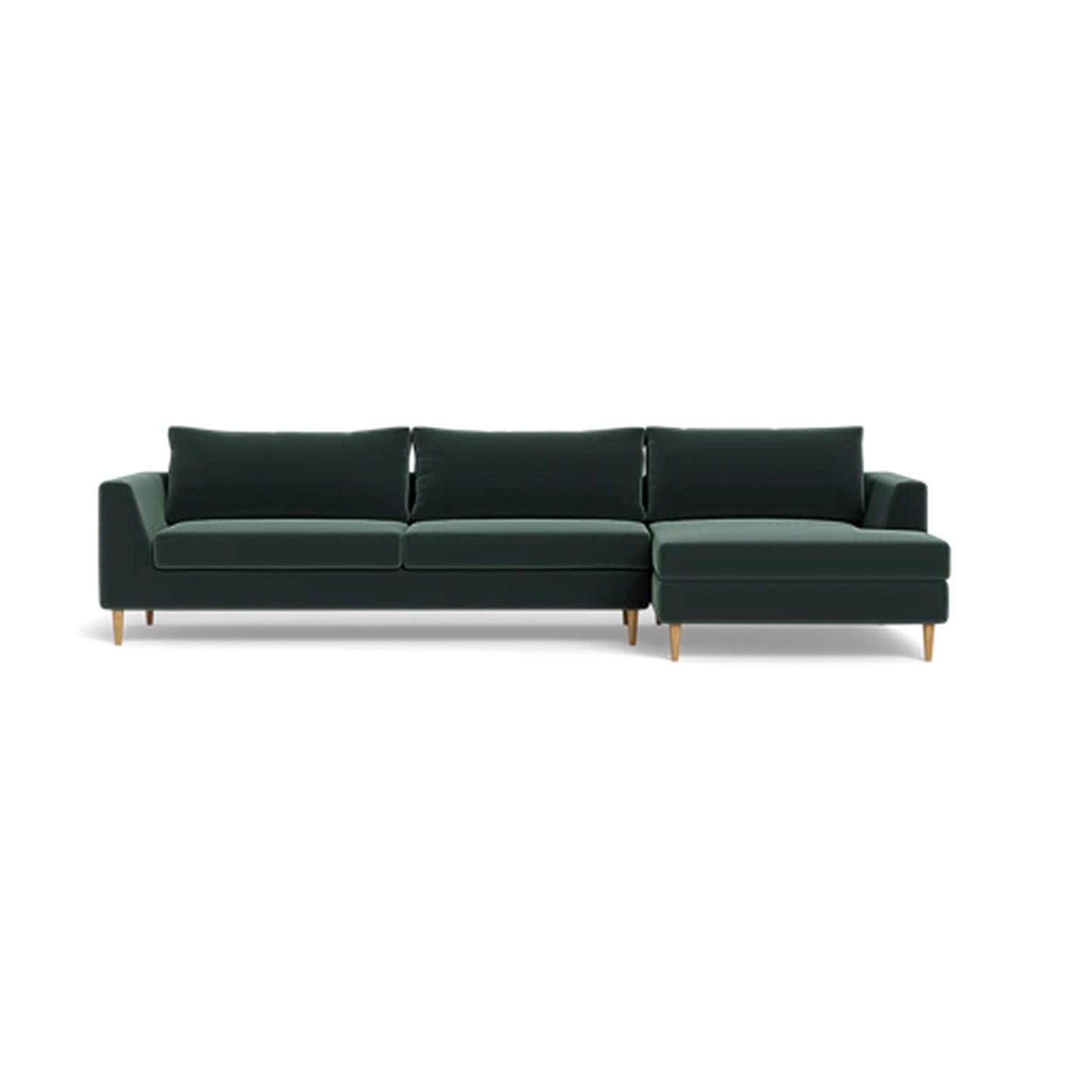 Asher 3-Seater Right Chaise Sofa  Standard Depth  Extended Chaise