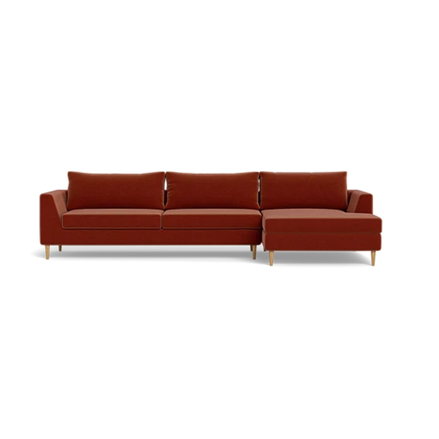 Asher 3-Seater Right Chaise Sofa  Standard Depth  Extended Chaise