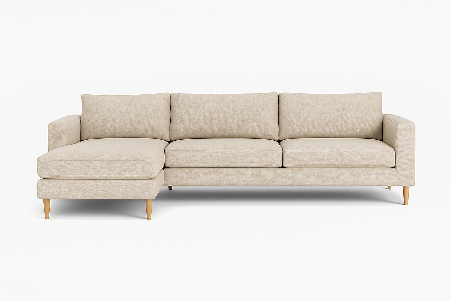 Asher 3-Seater Left Chaise Sofa  Standard Depth  Standard Chaise