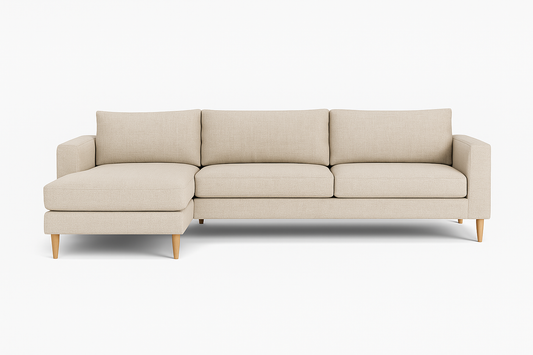 Asher 3-Seater Left Chaise Sofa  Standard Depth  Standard Chaise