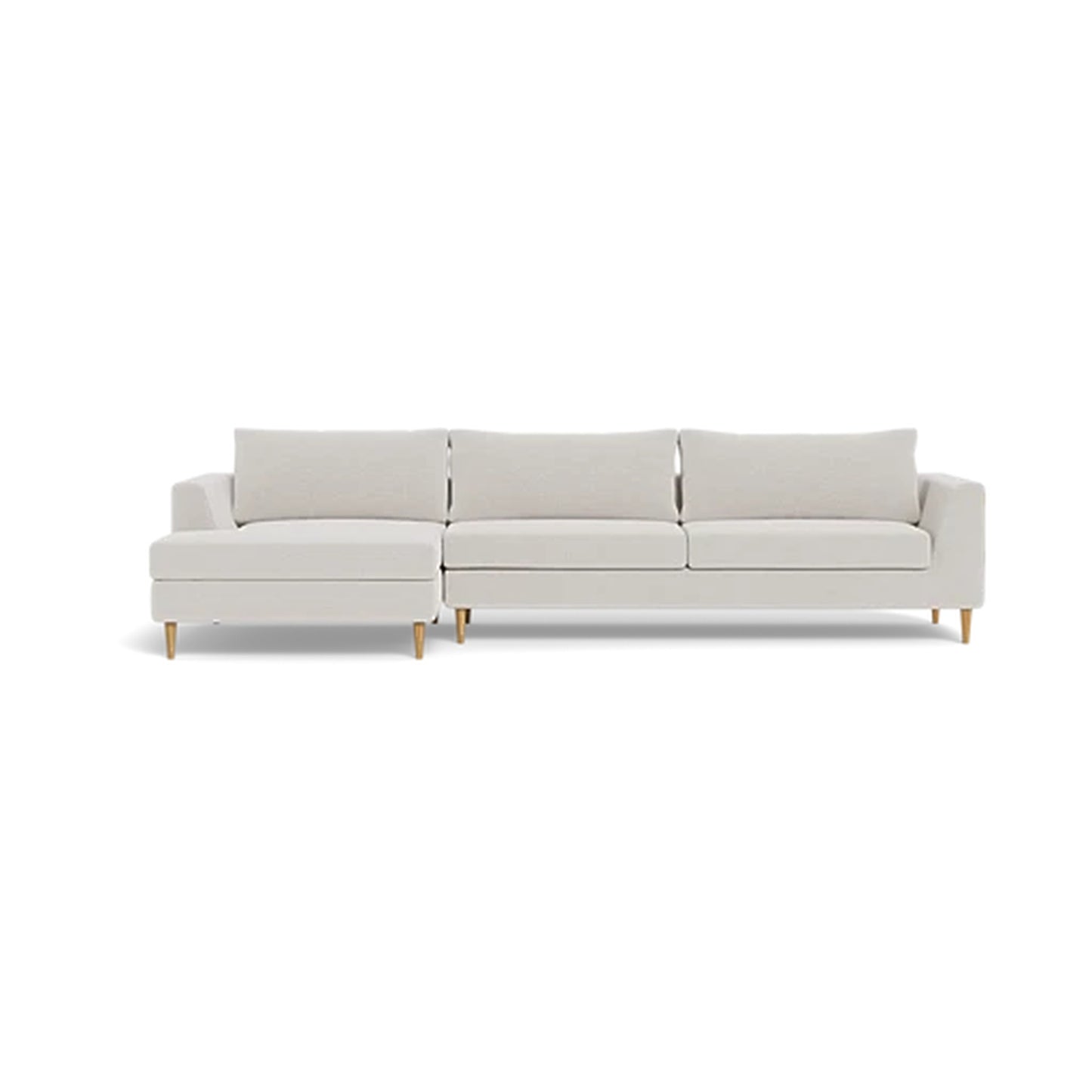 Asher 3-Seater Left Chaise Sofa  Standard Depth  Extended Chaise