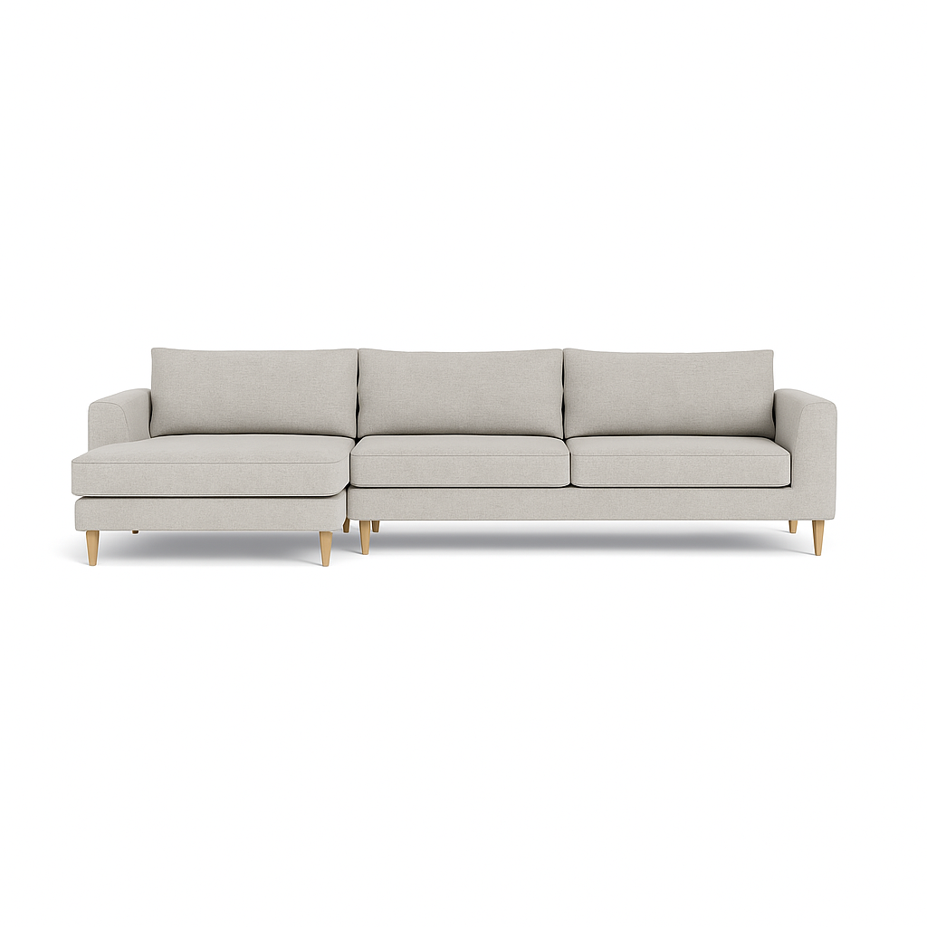 Asher 3-Seater Left Chaise Sofa  Standard Depth  Standard Chaise