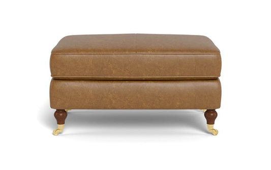 Alexander Leather Square Ottoman Pavilion