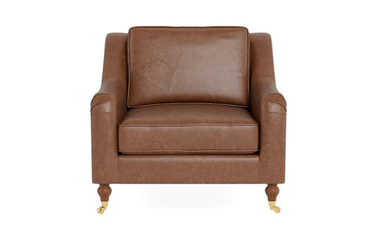 Alexander Leather Accent Chair Standard Depth Ridge