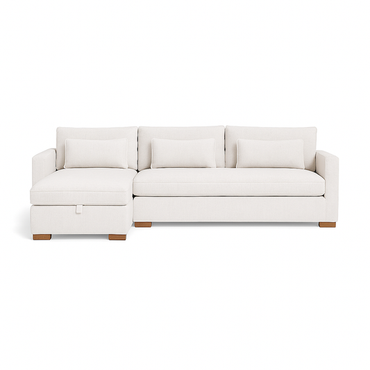 Charly 3-Seat Left Chaise Sectional with Storage Standard Depth