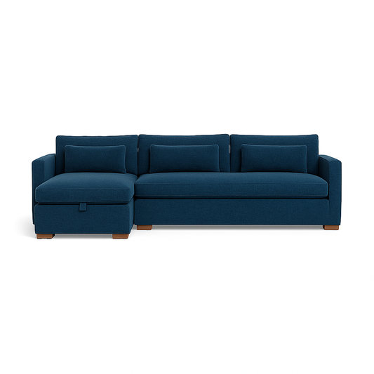 Charly 3-Seat Left Chaise Sectional with Storage  Deep Seat