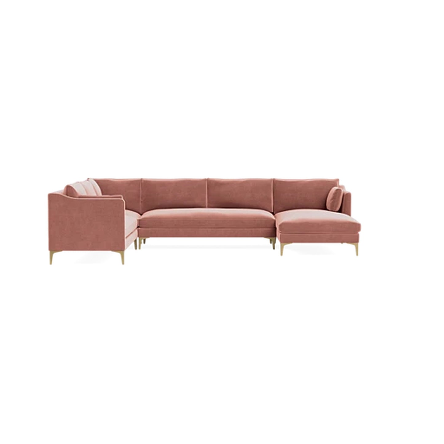 Caitlin 5-Seat Corner Sectional Sofa with Right Chaise Deep Seat
