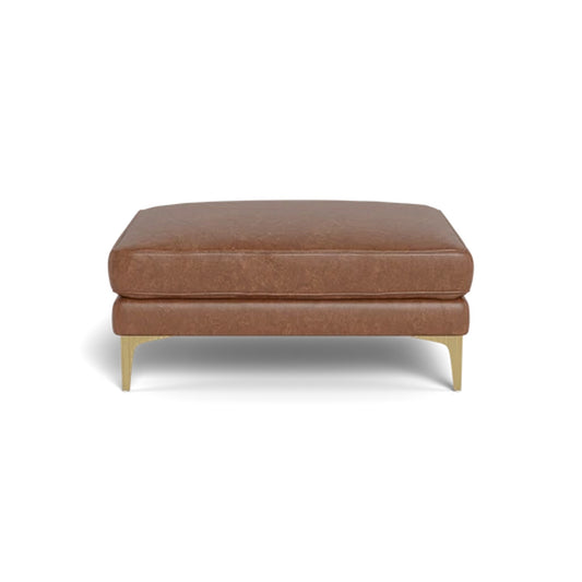 Caitlin Small Leather Ottoman