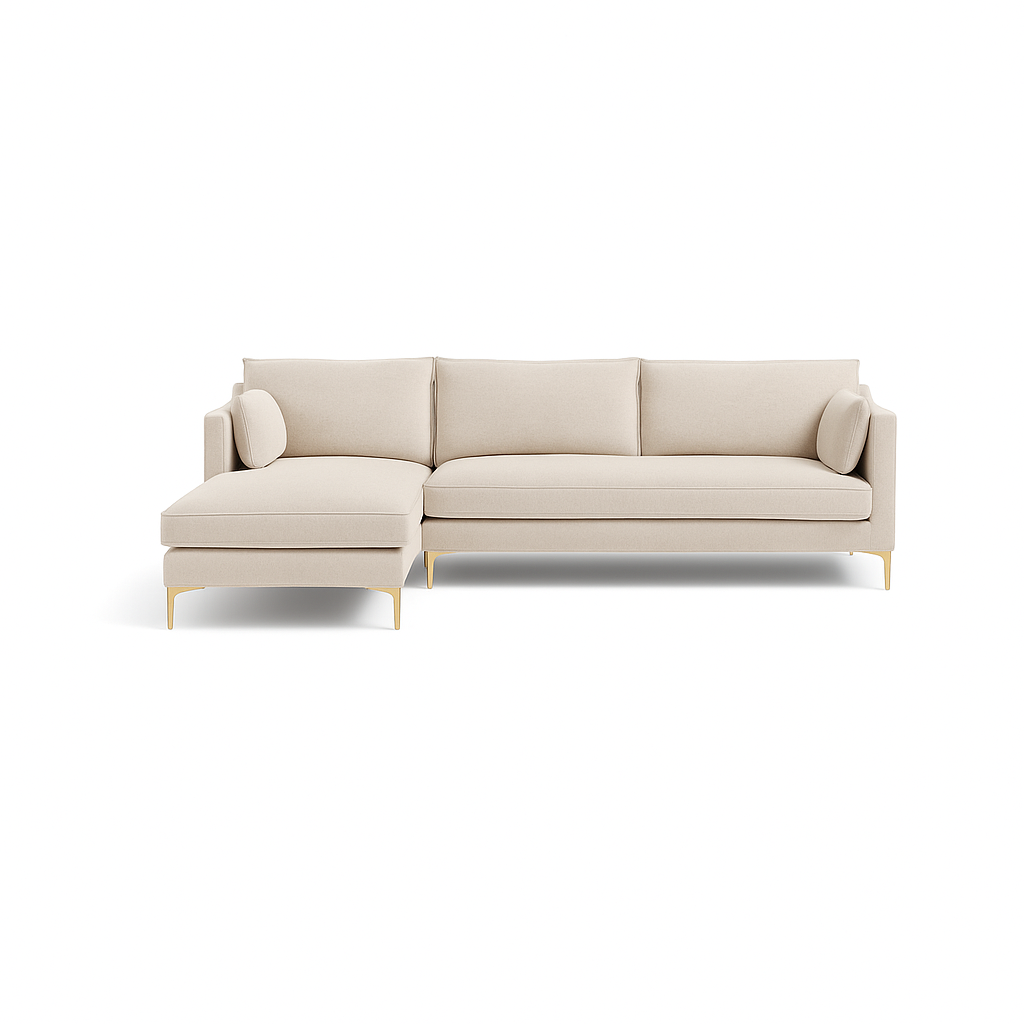 Caitlin 3-Seat Right Chaise Sectional Standard Depth