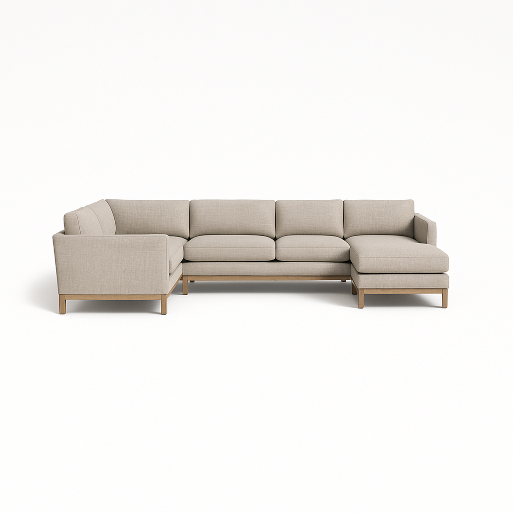 Gaby 5-Seat Corner Sectional Sofa with Right Chaise Sandbar