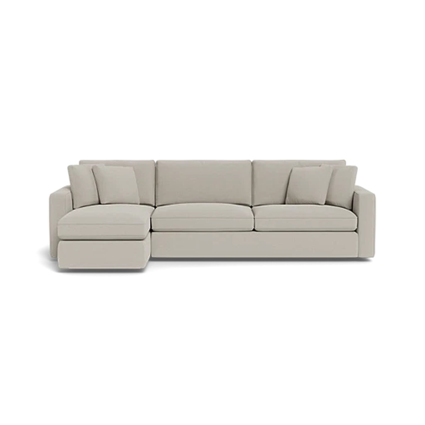 James 3-Seat Left Chaise Sectional Deep Seat Extended Chaise With Storage
