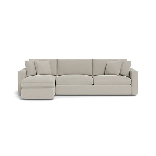 James 3-Seat Left Chaise Sectional Deep Seat Extended Chaise With Storage