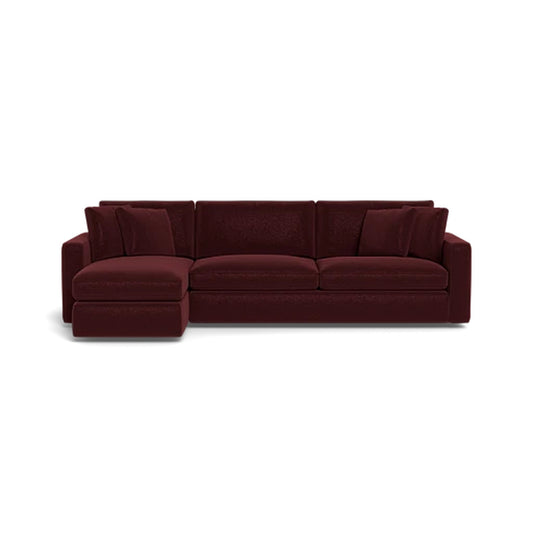 James 3-Seat Left Chaise Sectional Standard Depth Standard Chaise With Storage