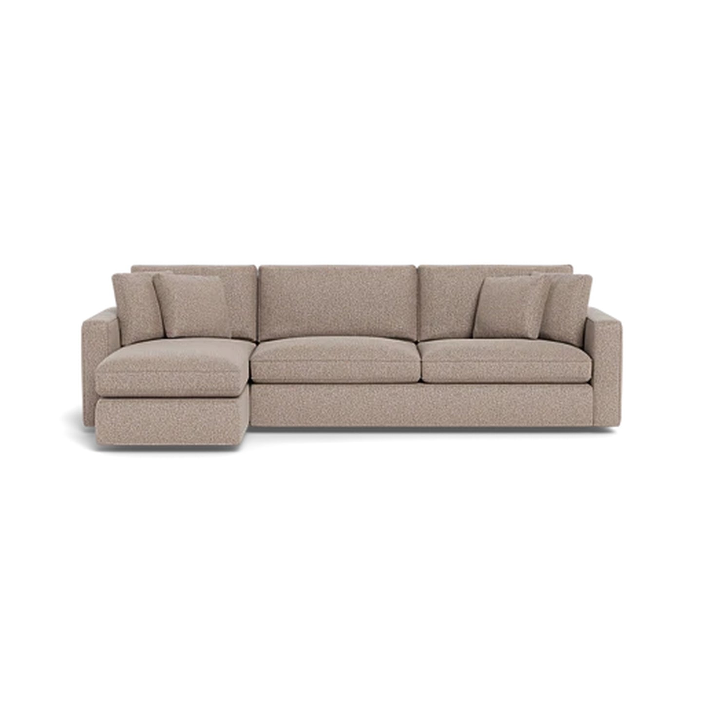 James 3-Seat Left Chaise Sectional Standard Depth Standard Chaise With Storage