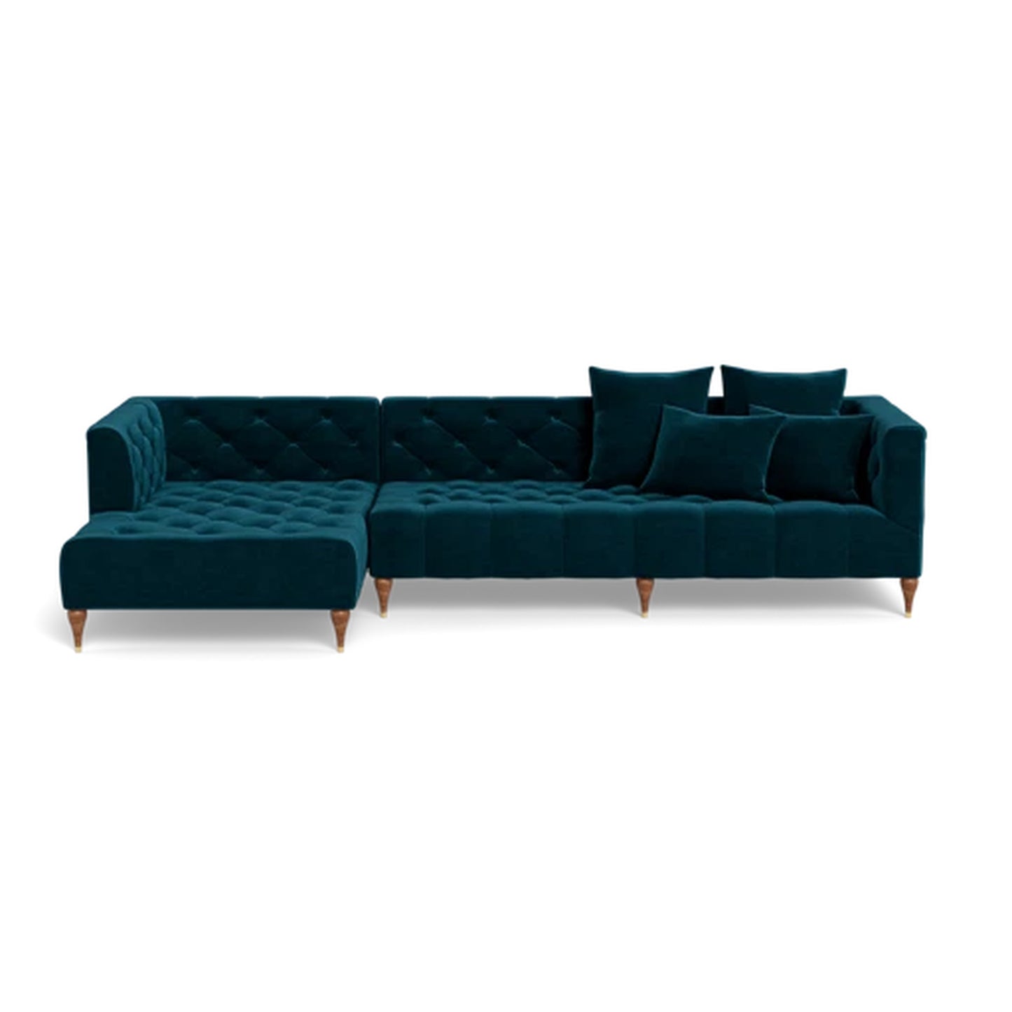 Ms. Chesterfield 3-Seat Left Chaise Sectional Standard Depth Standard Chaise