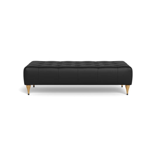 Ms. Chesterfield  Leather Bench Ottoman