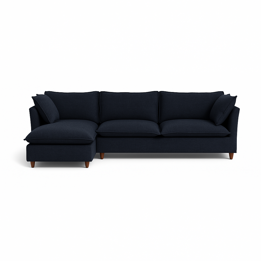 Skylar 3-Seat Left Chaise Sectional Standard Depth Compact Chaise