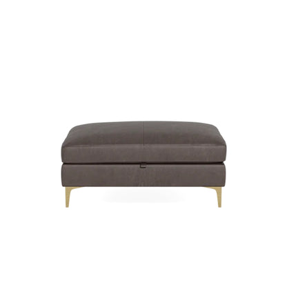 Sloan Leather Storage Ottoman