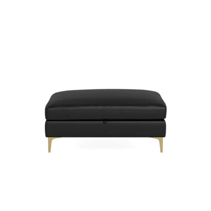Sloan Leather  Ottoman + Leather Accent Chair Combo