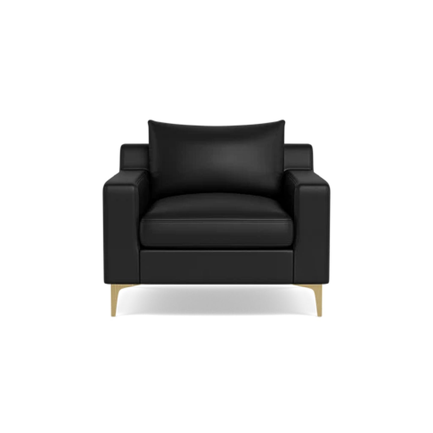 Sloan Leather  Ottoman + Leather Accent Chair Combo