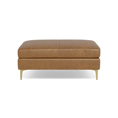 Sloan Leather Ottoman + Leather Accent Chair Combo