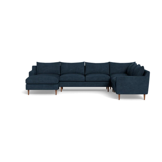 Sloan 5-Seat Corner Sectional Sofa with Left Chaise Standard Depth — Extended Chaise