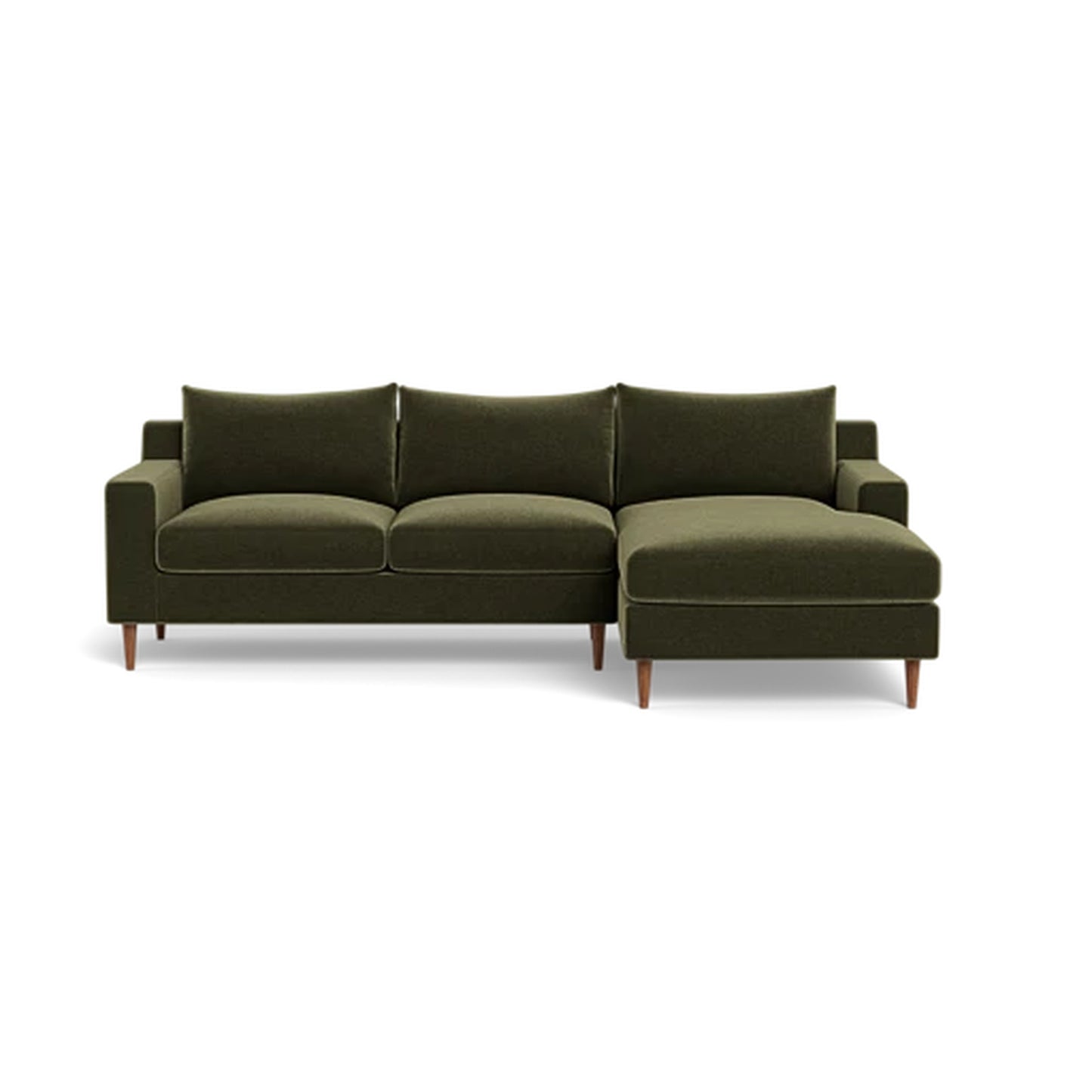 Sloan 3-Seat Right Chaise Sectional Standard Depth — Compact Chaise