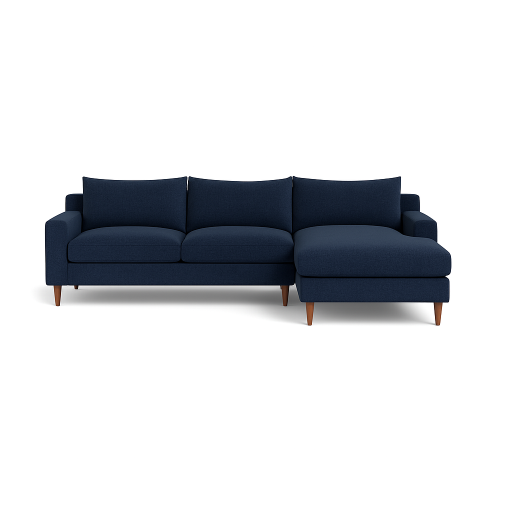Sloan 3-Seat Right Chaise Sectional Standard Depth — Extended Chaise