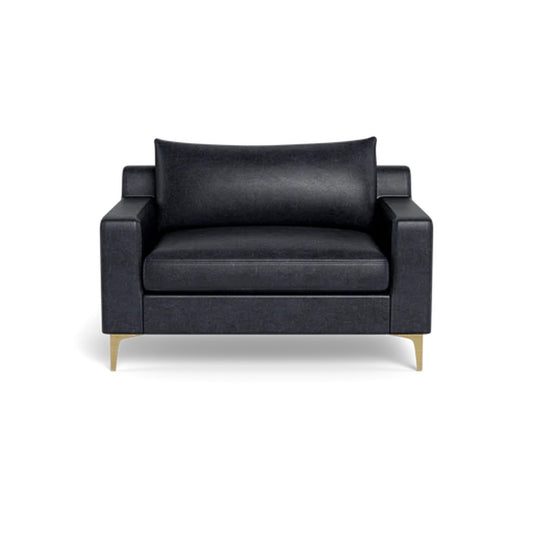 Sloan Leather Wide Accent Chair