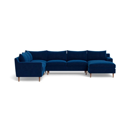 Sloan 5-Seat Corner Sectional Sofa with Right Chaise Standard Depth — Standard Chaise