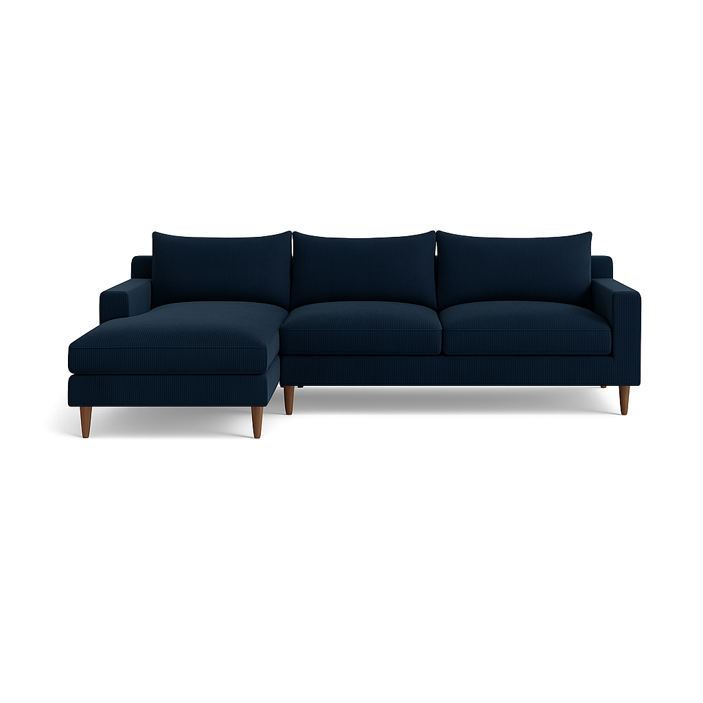 Sloan 3-Seat Left Chaise Sectional Standard Depth — Compact Chaise