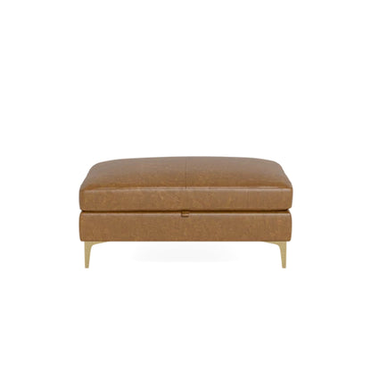 Sloan Leather Storage Ottoman