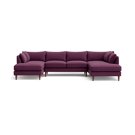 Sloan 4-Seater U-Chaise Sectional Deep Seat Symmetrical Crescent