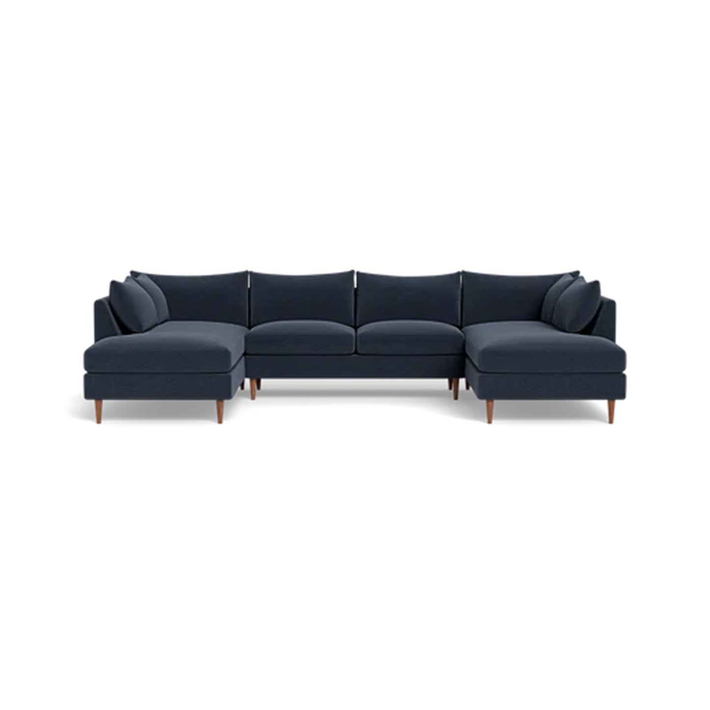 Sloan 4-Seater U-Chaise Sectional Deep Seat Asymmetrical Delta