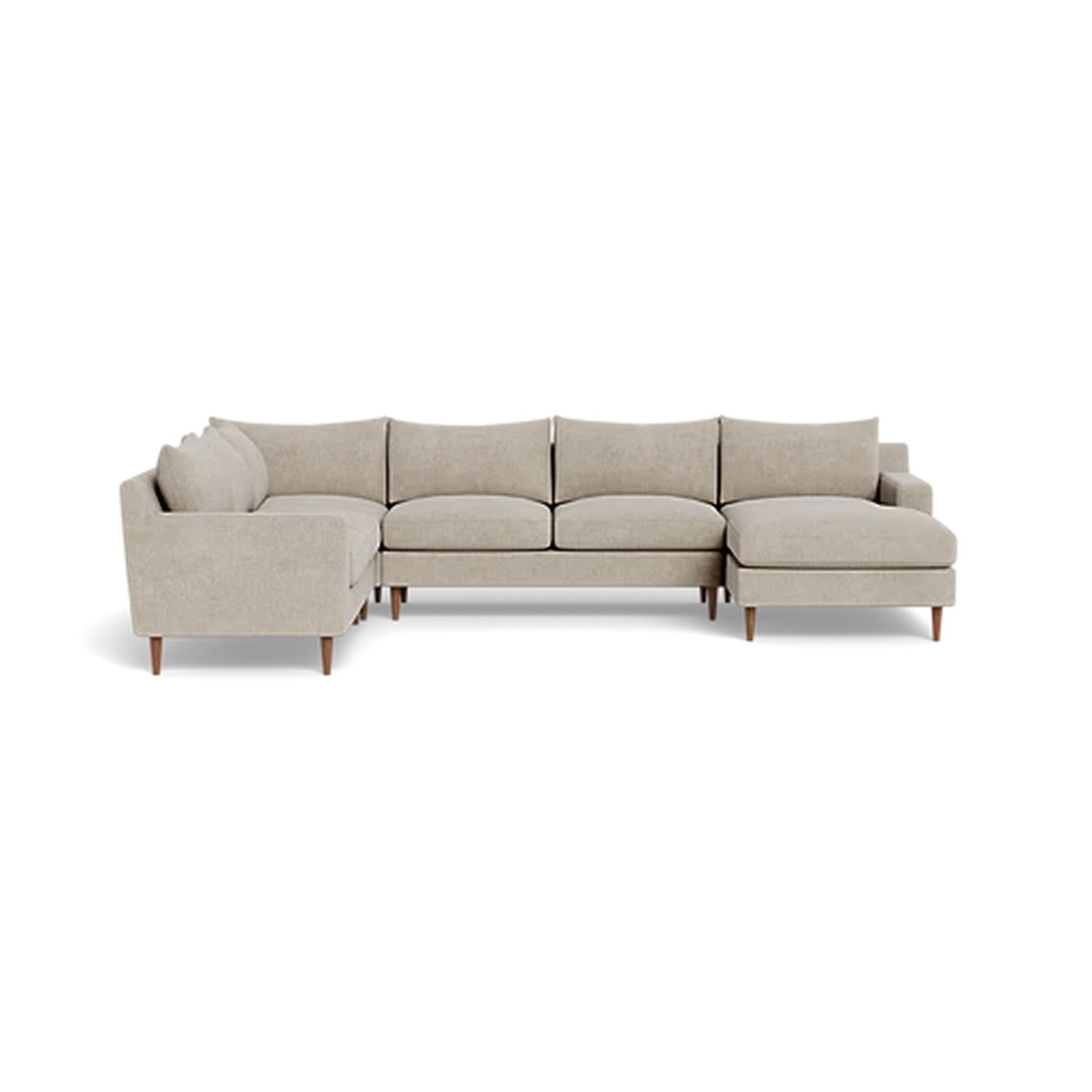 Sloan 5-Seat Corner Sectional Sofa with Right Chaise Deep Seat — Extended Chaise